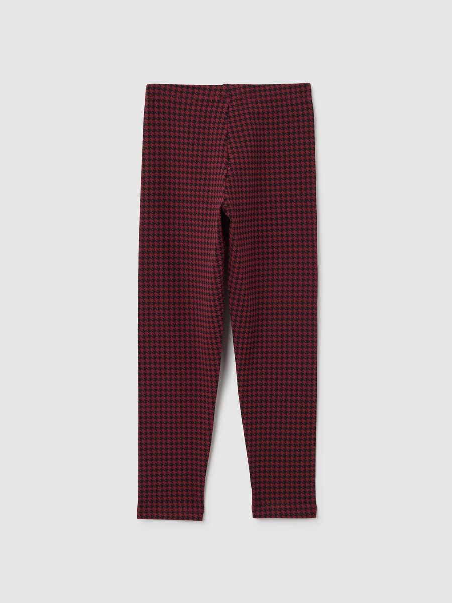 Leggings da bambina in cotone elasticizzato multicolor skinny_1