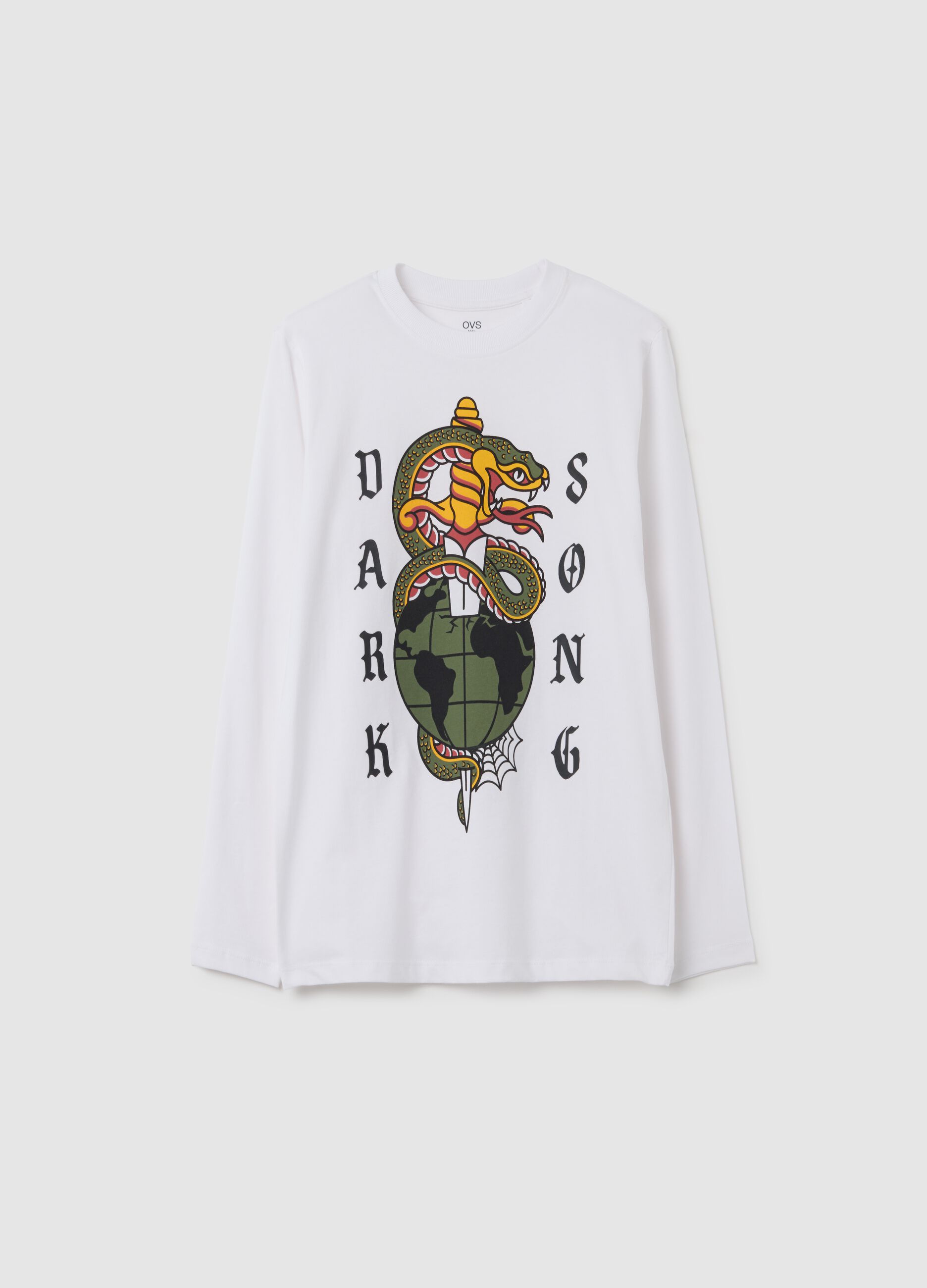 Boys' pure cotton white regular fit T-shirt