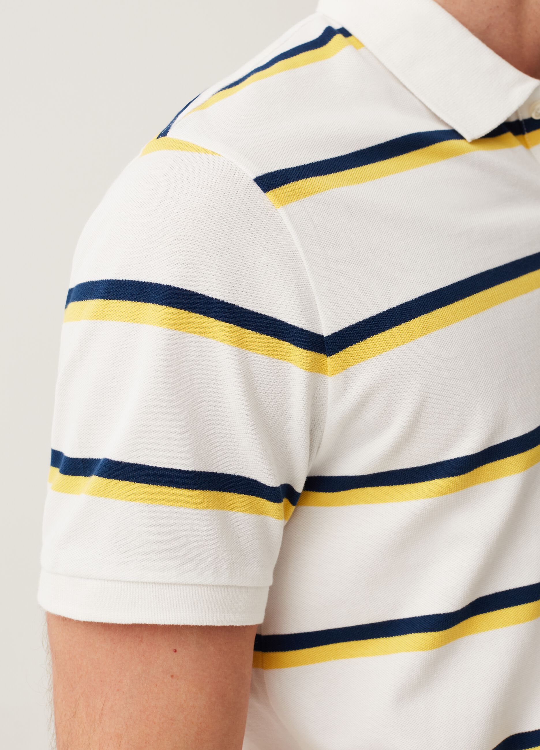 Polo in piquet a righe_3