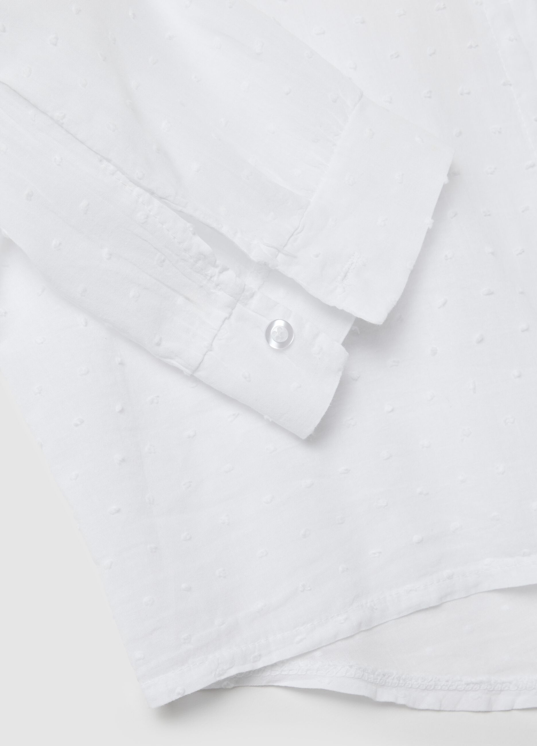 Women's white regular fit pure cotton shirt