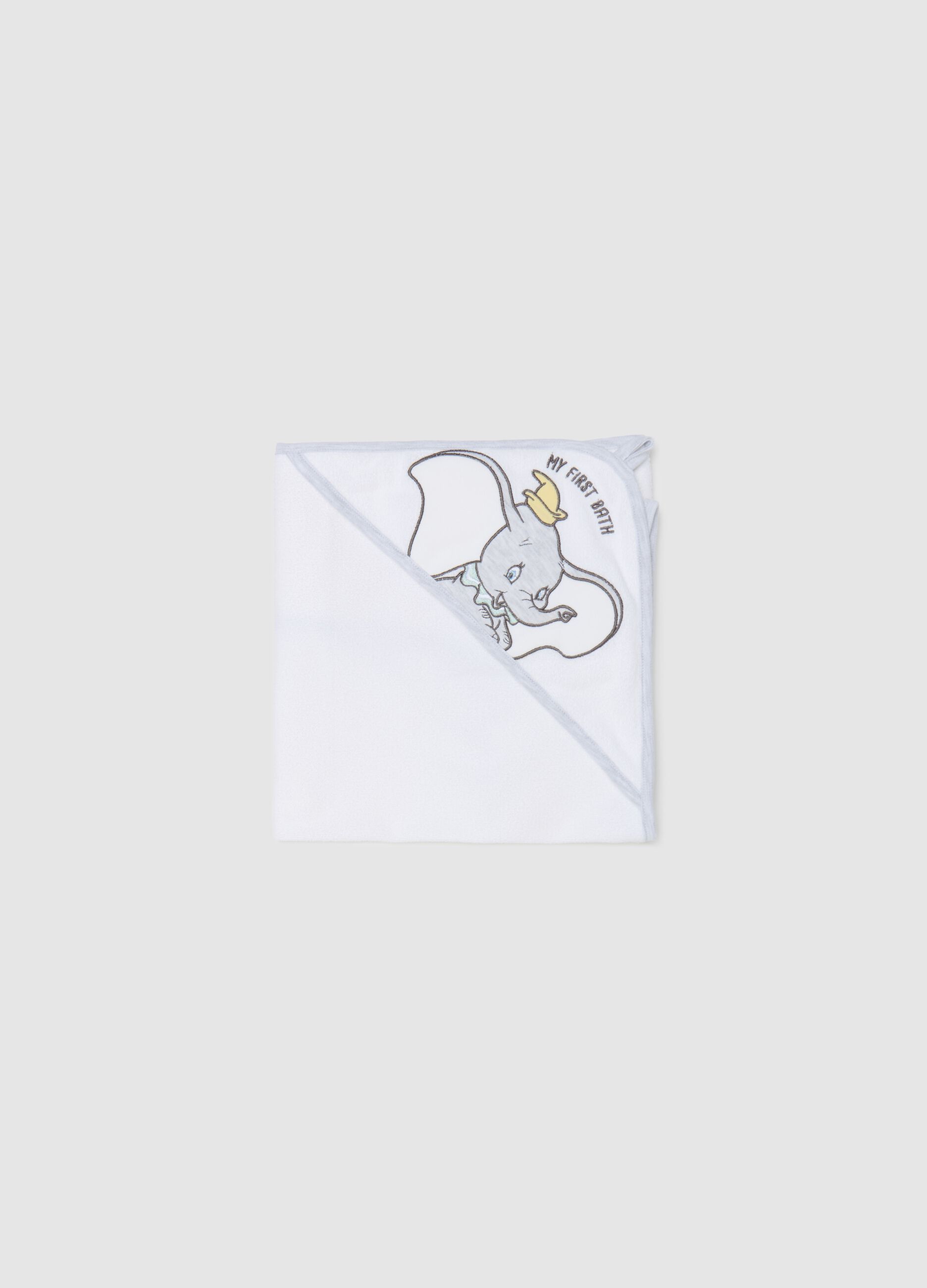 Bathrobe with Dumbo "My first bath" embroidery