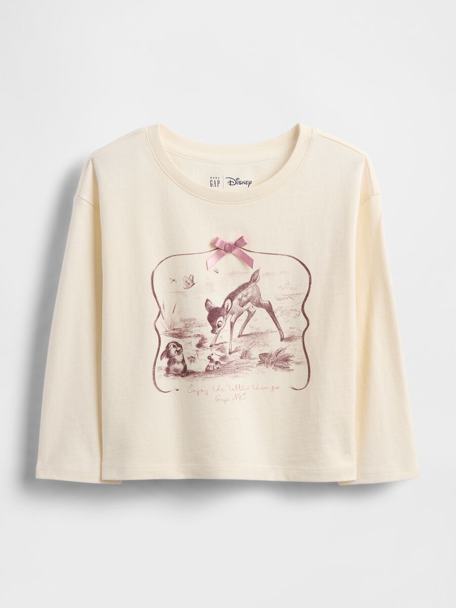 Long sleeve beige cotton T-shirt_0