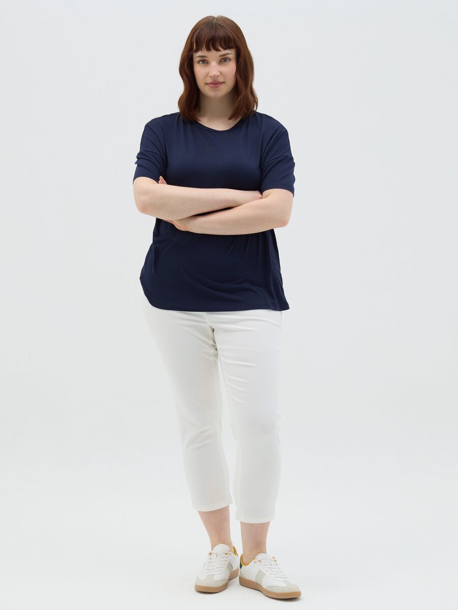 Curvy white slim-fit cropped jeggings_0