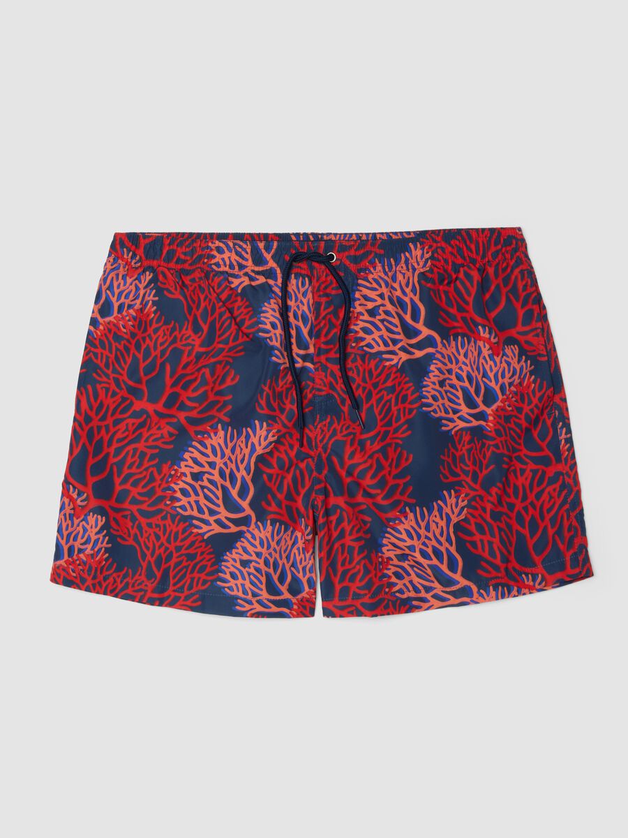 Costume boxer multicolor con stampa coralli_0