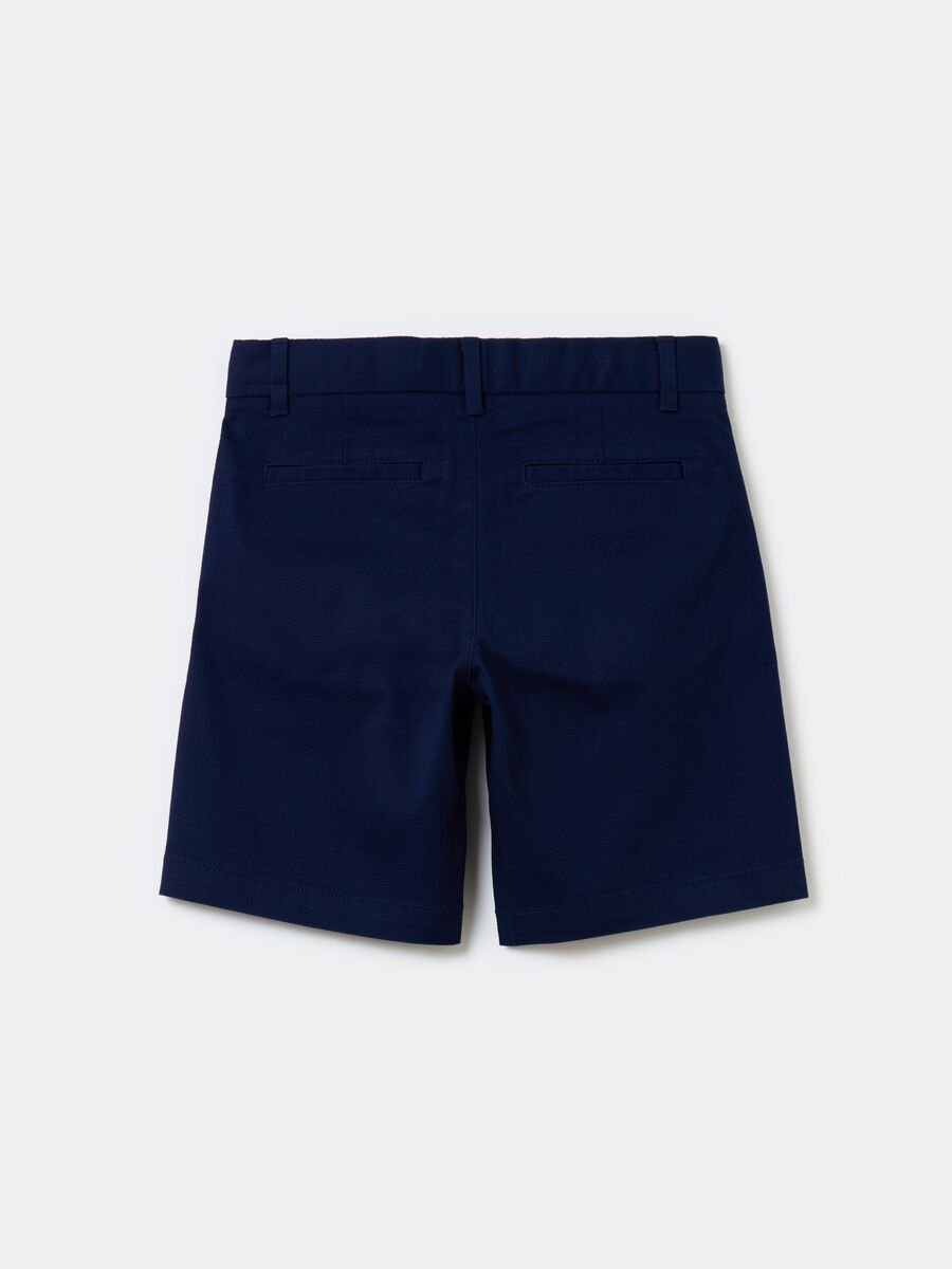 Stretch cotton Bermuda shorts with pockets_3