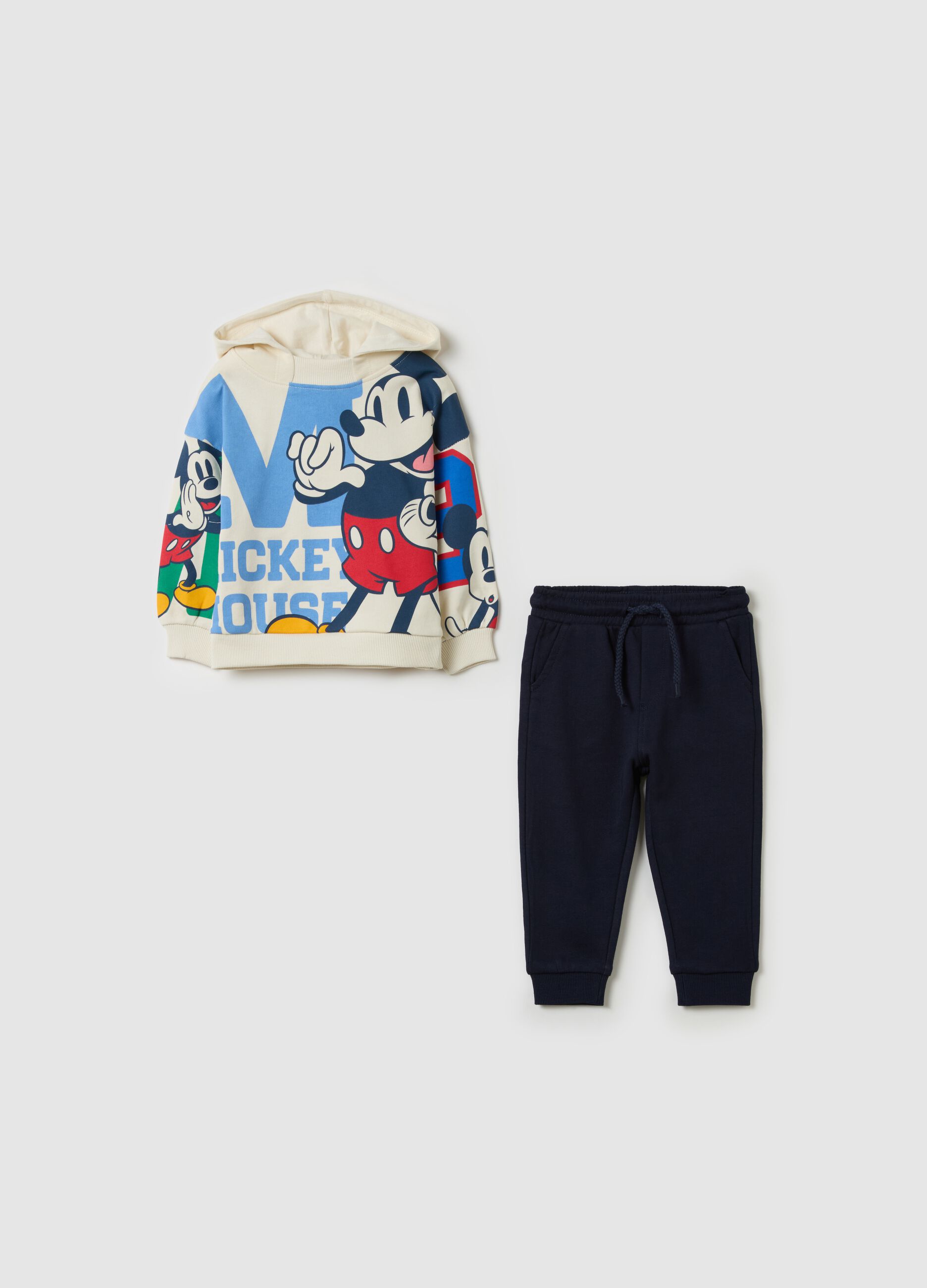 Cotton jogging set with Mickey Mouse print