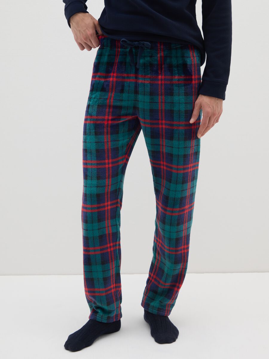 Multicolour check regular-fit pyjama trousers_1