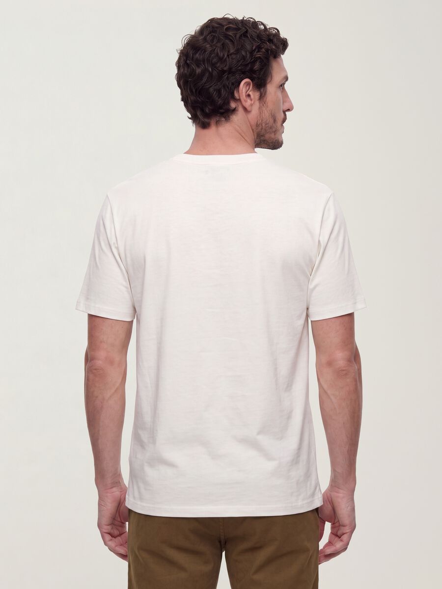 White pure cotton short-sleeve T-shirt, relaxed fit_1
