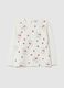 Kids' pure cotton white regular fit top with print_0