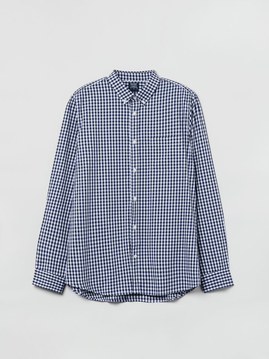 Shirt in Coolmax® fabric with gingham pattern_1