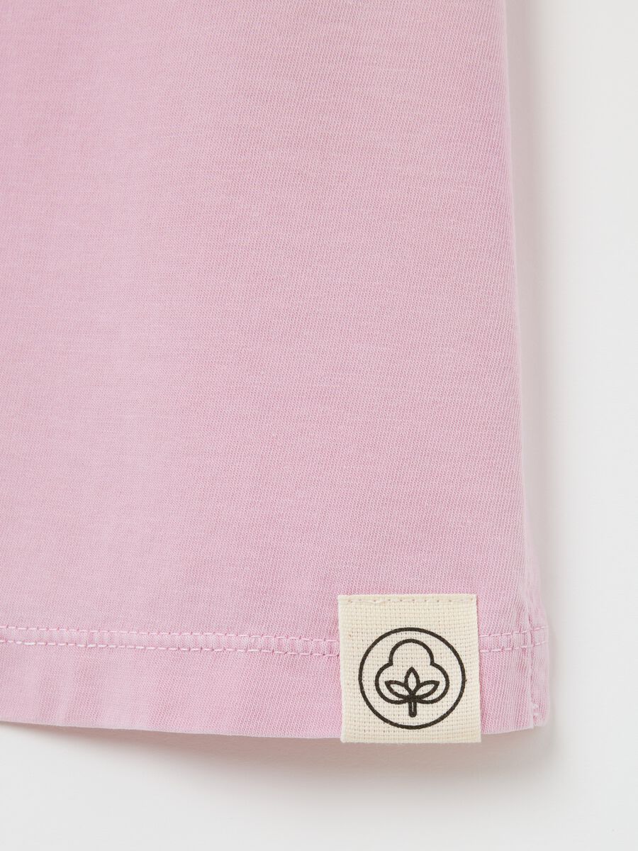 Women’s long pink dress in 100% cotton_5