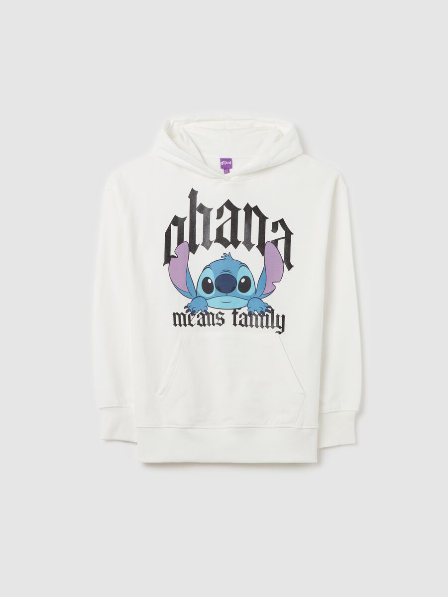 Sweatshirt with hood and Stitch "Ohana" print_3