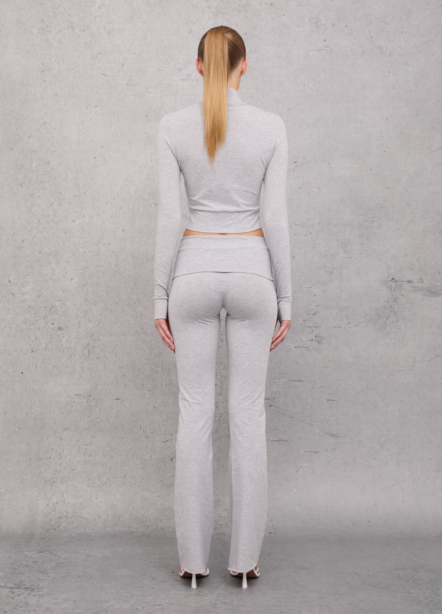 Jersey Yoga Pants Grey Mélange