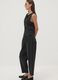 Black Milano-knit jogger trousers in stretch viscose, barrel fit_3