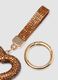 Brown keyring with embellished heart charm_2