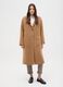 Brown long coat in wool and cashmere blend regular fit_1