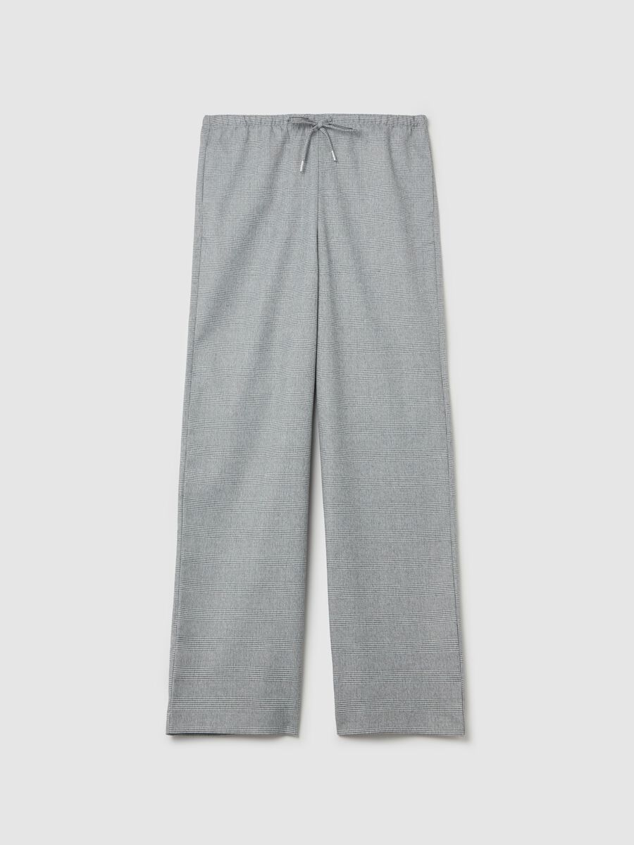 Jogger trousers with Prince of Wales pattern_4