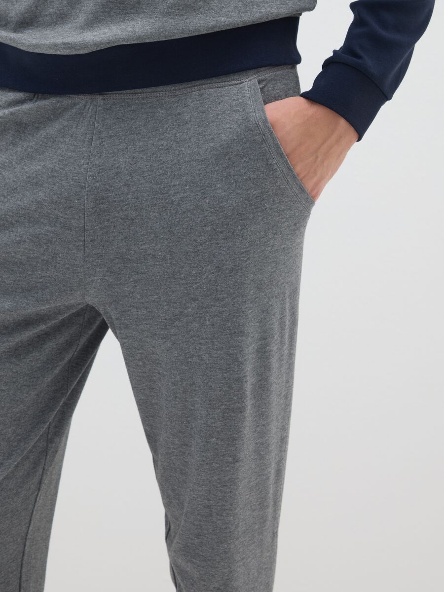 Grey cotton pyjamas with long sleeves_3