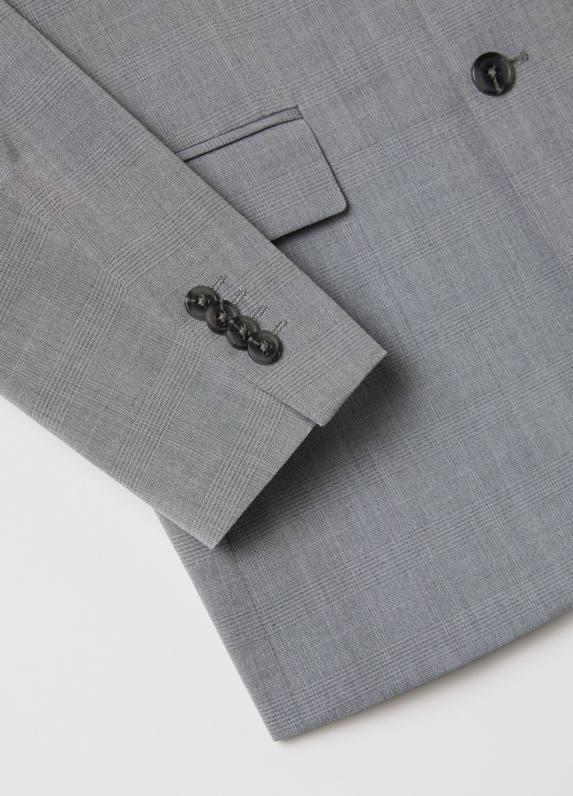 Regular-fit single-breasted blazer in Prince of Wales