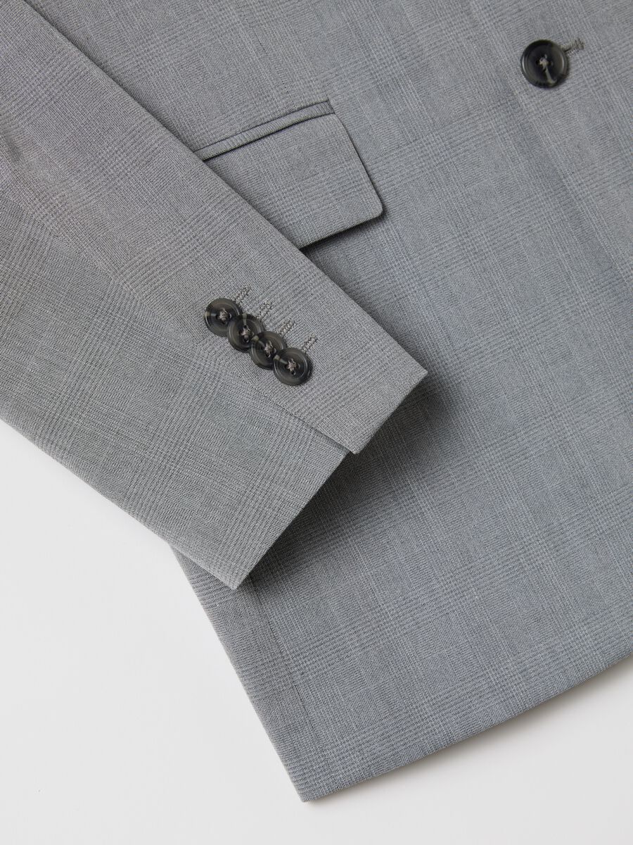 Regular-fit single-breasted blazer in Prince of Wales_5