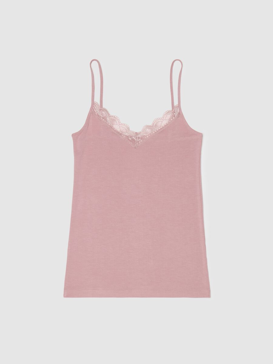 Vest with V neck and lace_4
