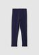 Girls' blue cotton skinny fit leggings_0