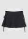 Grey stretch viscose pinstripe skirt_4