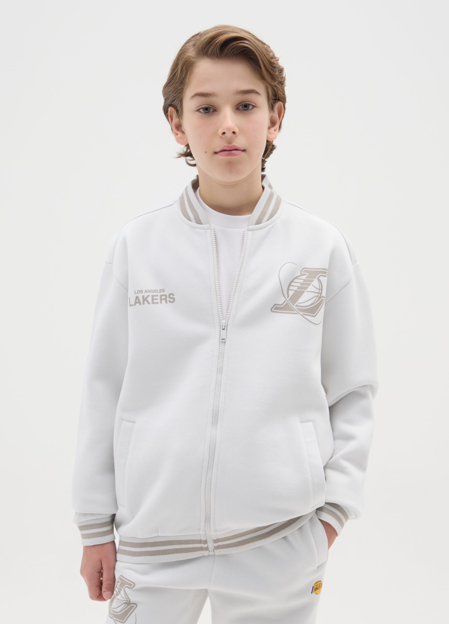 Regular fit kids' sweatshirt with Lakers print