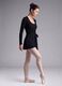 Blue stretch-cotton cardigan with deep V-neck_2