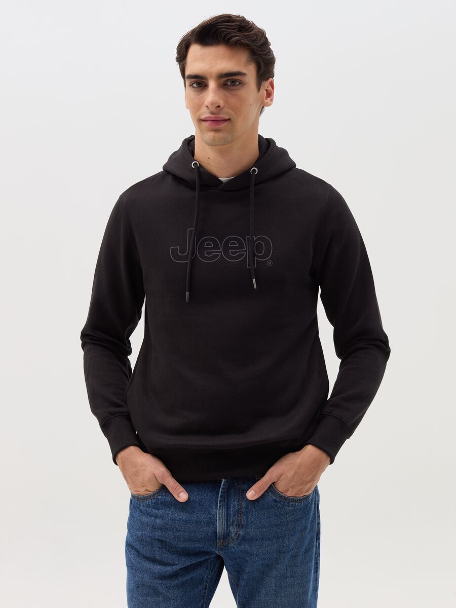 Sweatshirt with hood and Jeep print_0
