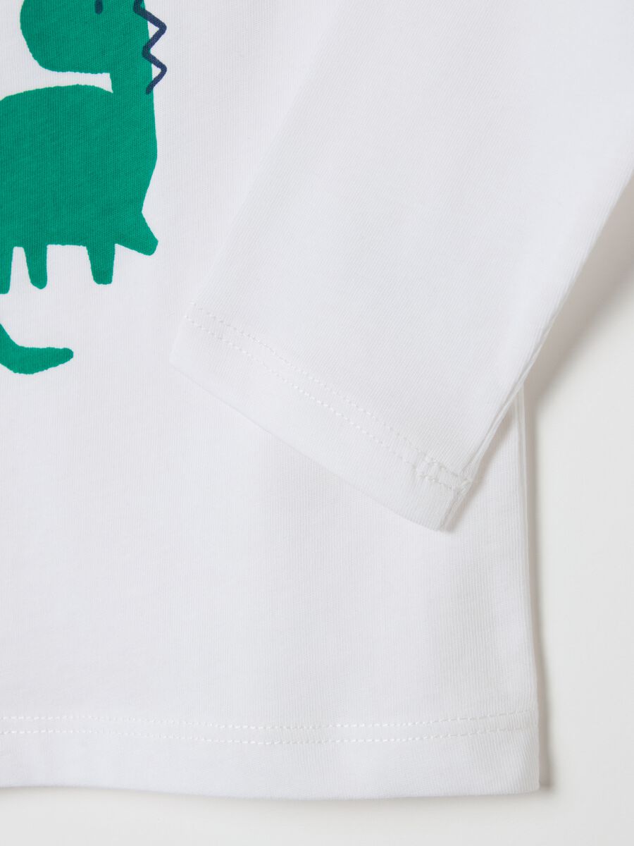 T-shirt with dinosaur print and long sleeves_3
