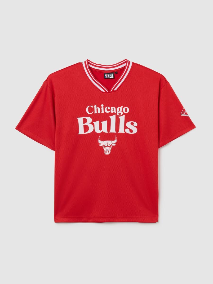 Red Chicago Bulls Short Sleeve Regular Fit T-shirt_0