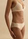 Beige regular fit briefs with lace details_3