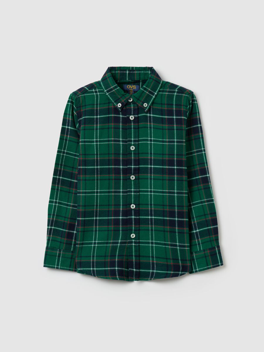 Tartan shirt in flannel_0