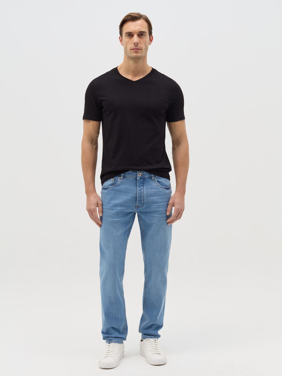 Cotton V-neck T-shirt_1