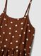 Brown polka-dot dress in pure viscose_5