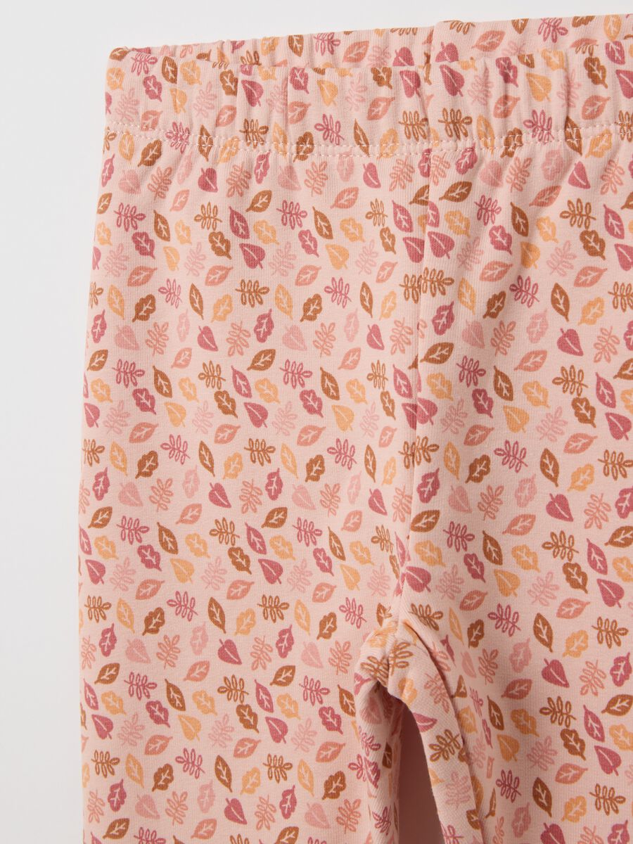 Girls' multicolour cotton leggings regular fit_2