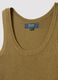 Brown viscose blend fitted tank top_5