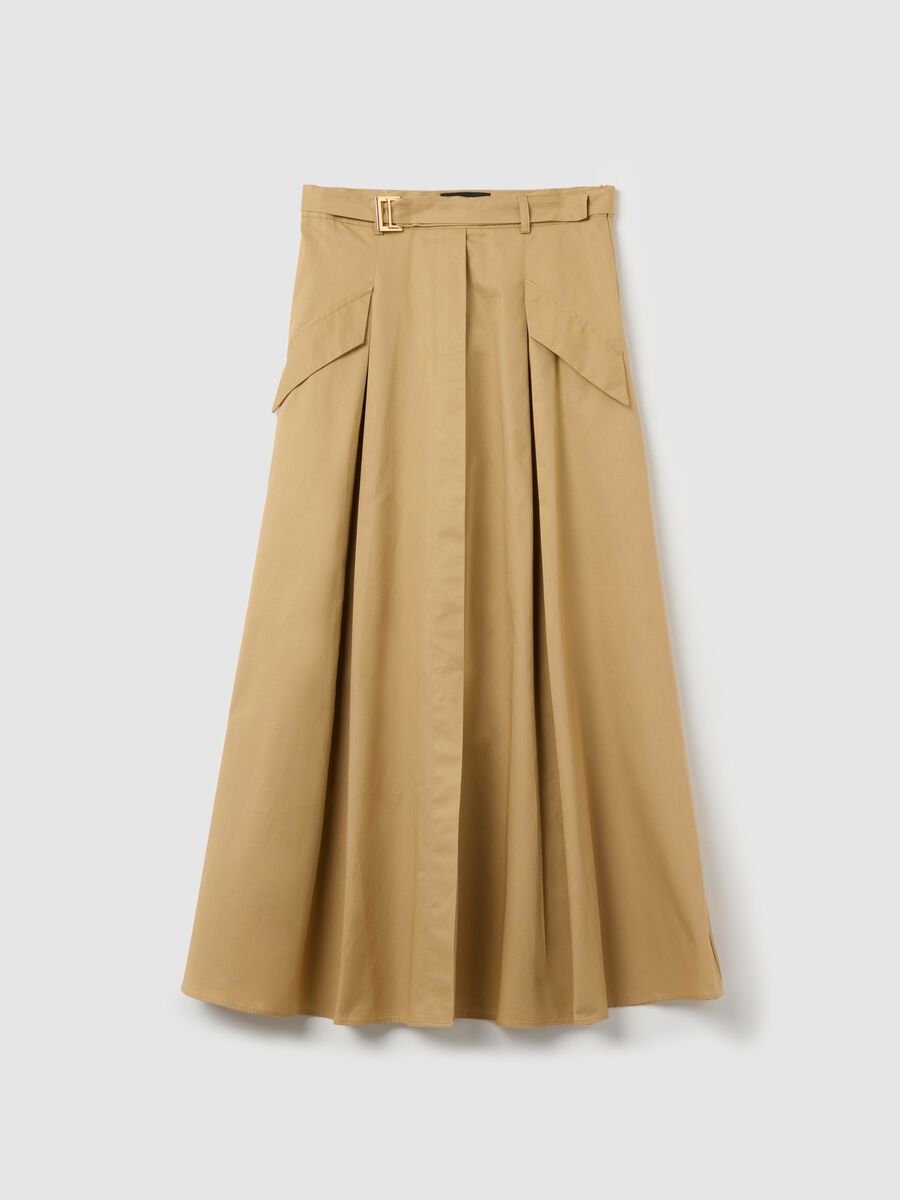 Long full skirt with buckle_4