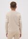 Beige pure organic cotton T-shirt with college print for boys_2