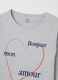 Grey 100% cotton pyjamas with "Bonjour Mon Amour" print_5