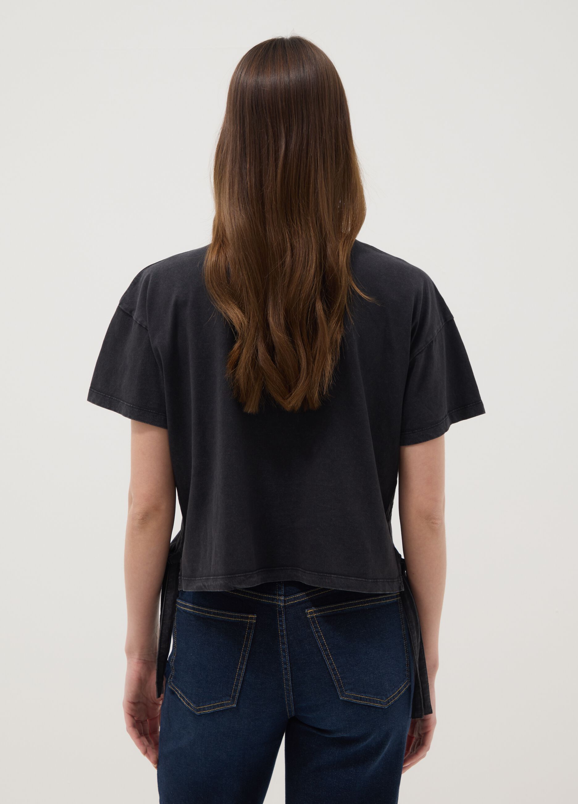 Black pure cotton Nirvana print T-shirt, regular fit