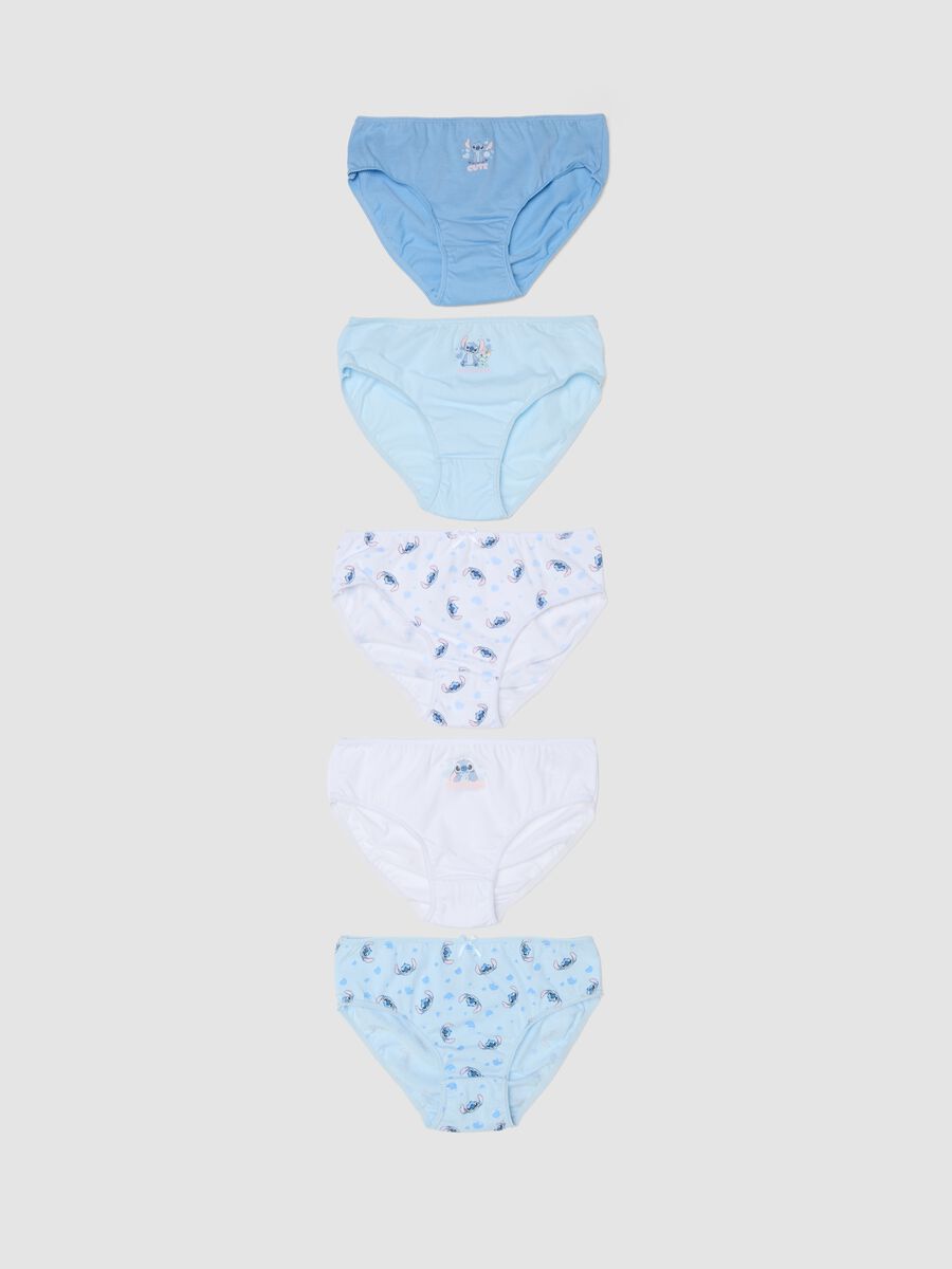 5-pack of blue organic cotton briefs with a Lilo & Stitch character_0
