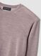 Beige pure merino wool crew-neck jumper, regular fit_5