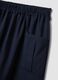 Blue stretch cotton trousers with elasticated waistband, regular fit_5