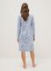 Blue pure cotton nightdress with serafino neckline_2