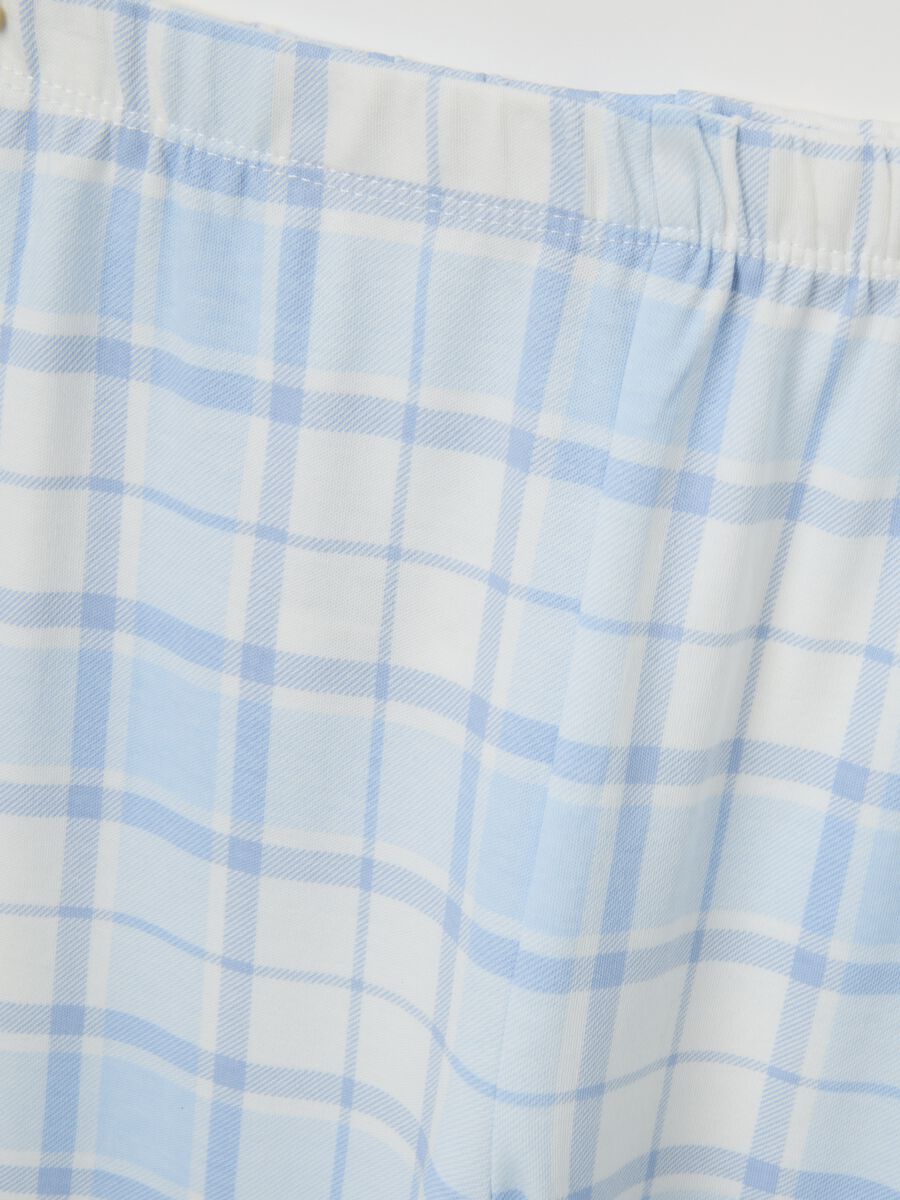 Girls' multicolour check pyjamas in pure cotton regular fit_3