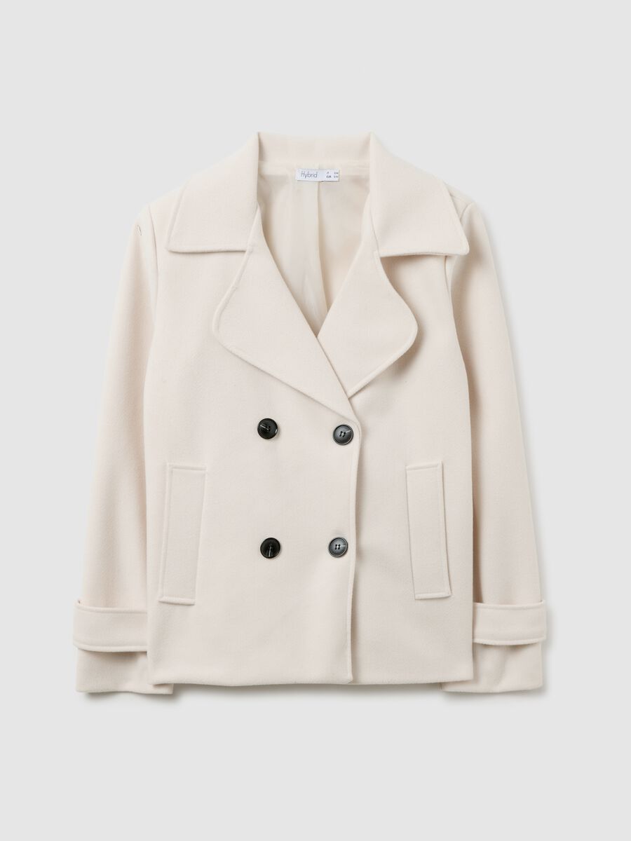Giacca doppiopetto beige regular fit con bottoni_4