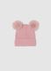 Pink girl's hat with pom pom and Disney embroidery_1