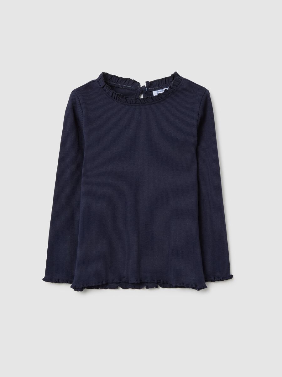 Regular fit blue cotton baby girl sweater_0